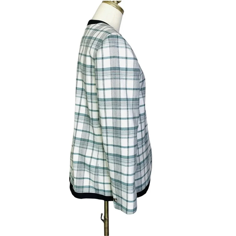 Vintage Plaid Double Breasted Blazer Jacket sz 10 | 2749 - Picture 6 of 9